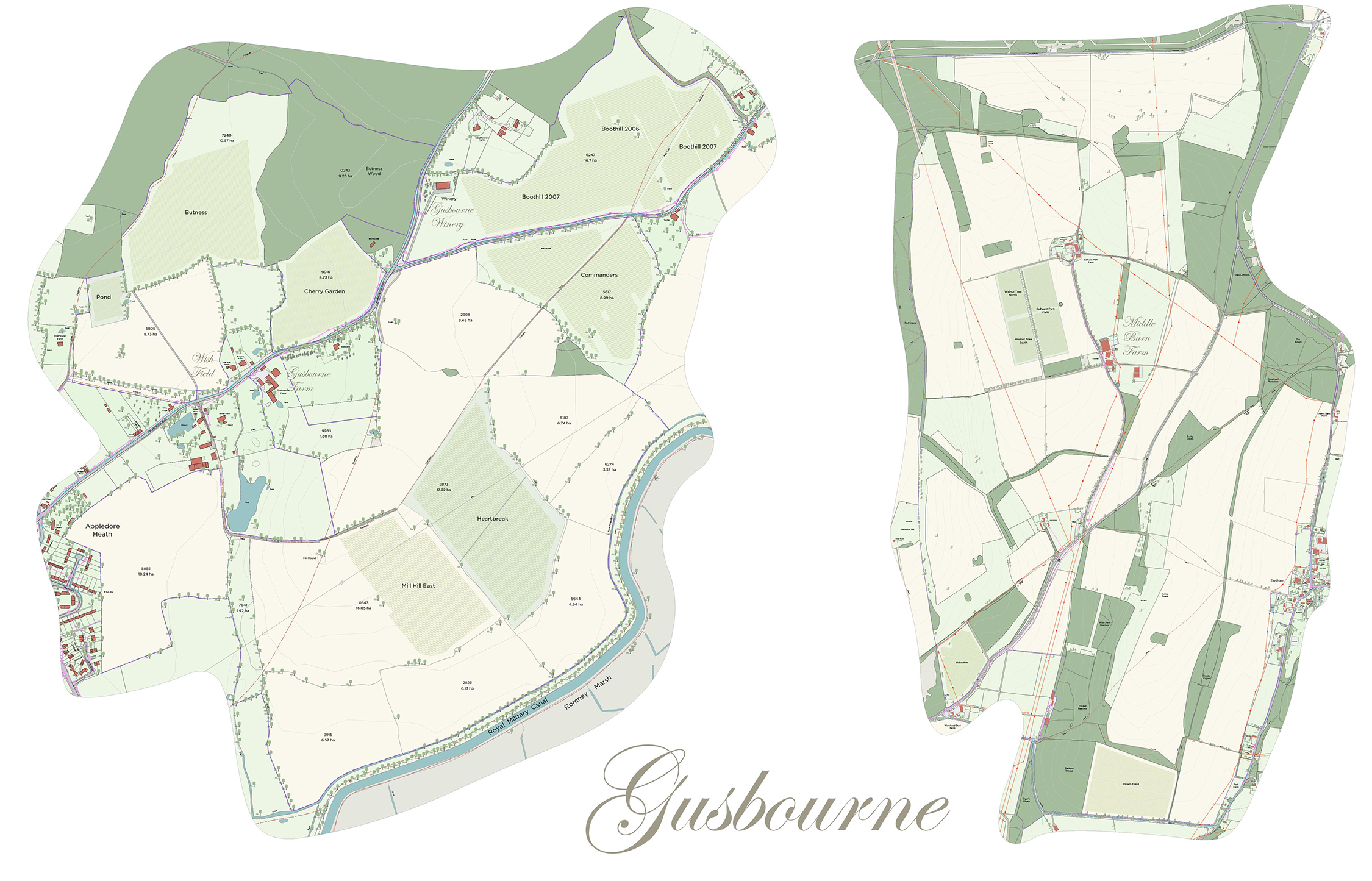 Gusbourne vineyard site