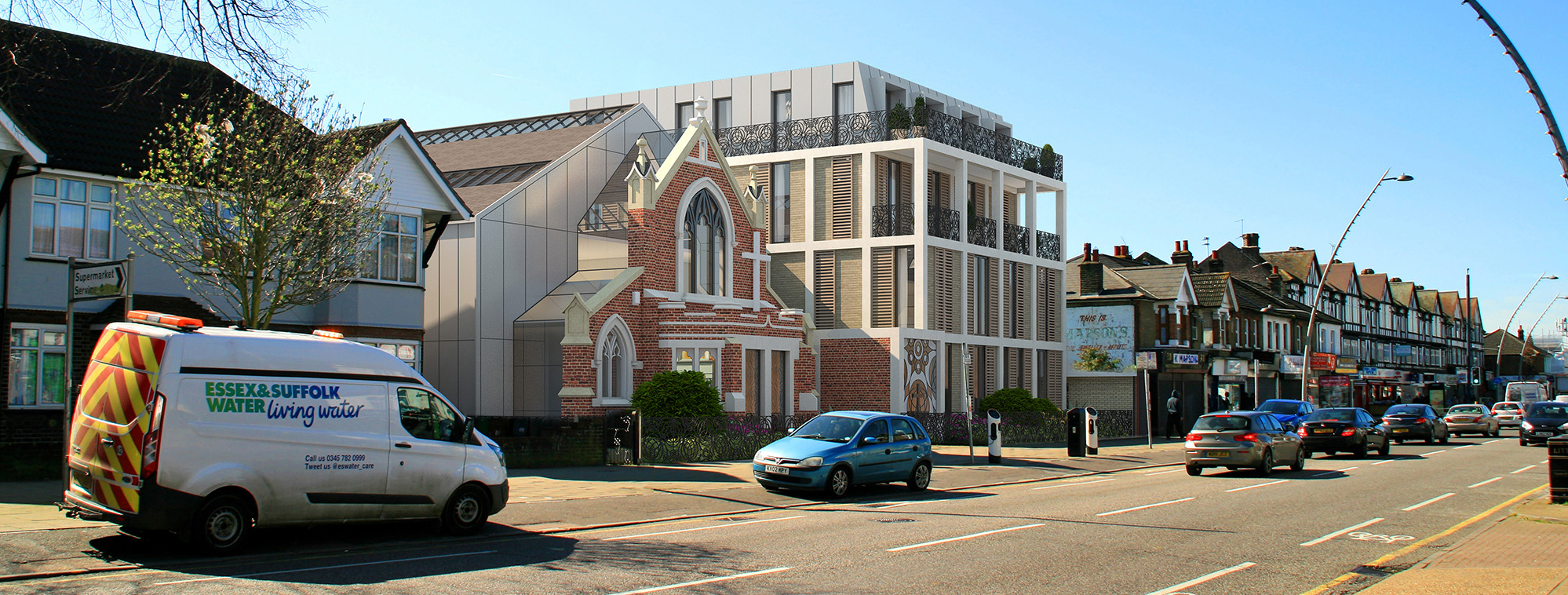 Architects design of Chadwell Heath Baptist Church development