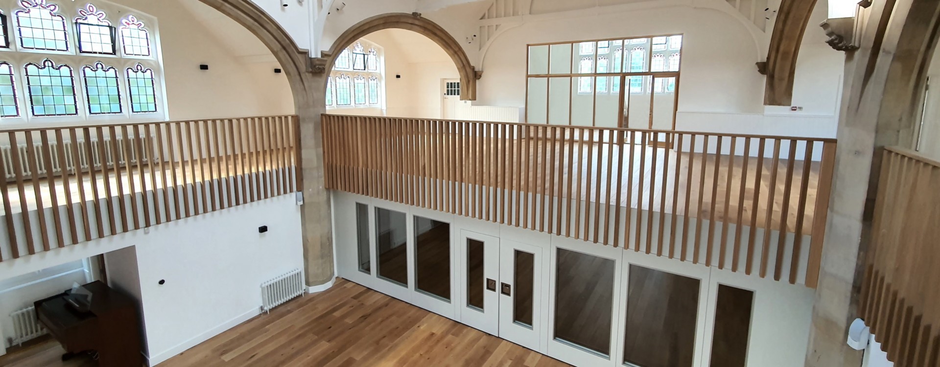 View of new mezzanine level at St Margarets Church in Finchley