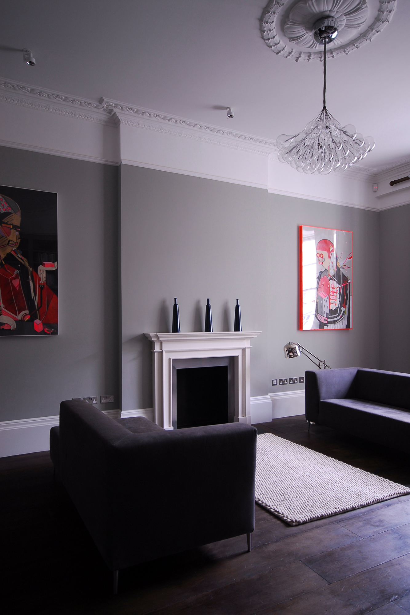 Living room in luxury residential development