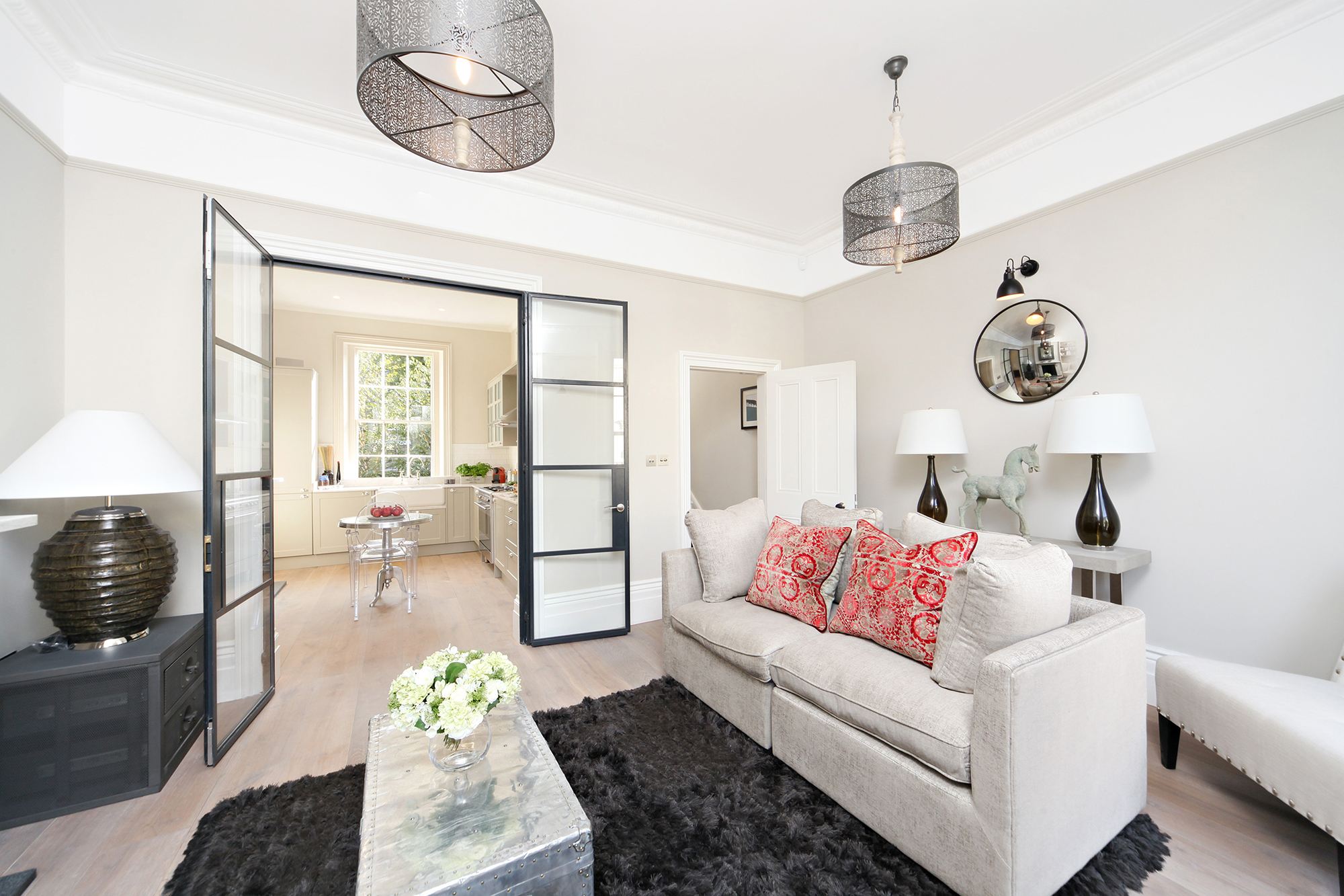 Living area in London luxury residential development