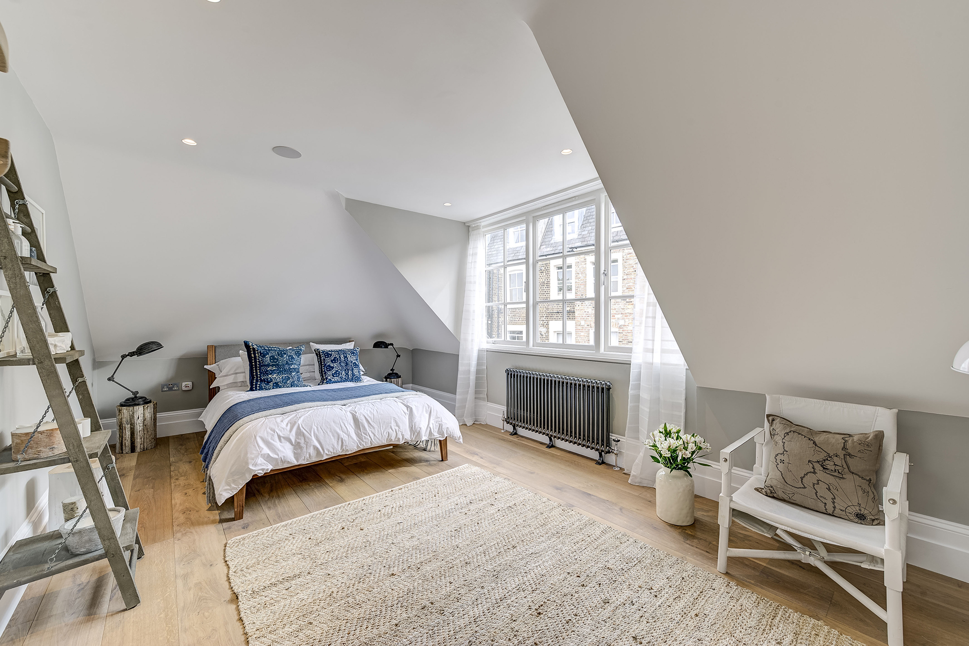 View of bedroom at luxury development in west London