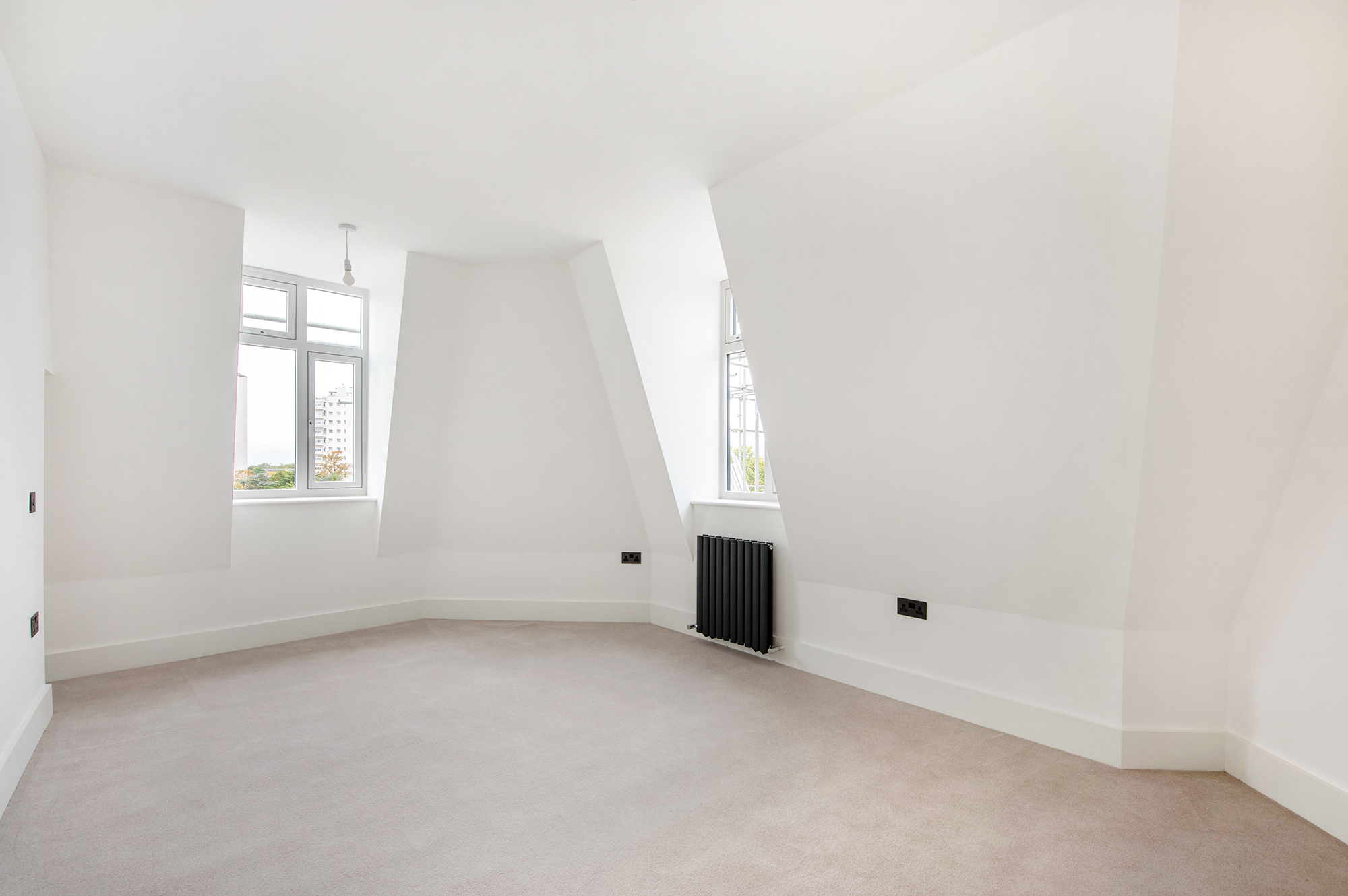 Bedroom space in Robins Court flats